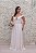 VESTIDO BRANCO LONGO DECOTE OMBRO A OMBRO COM CINTO BORDADO - Imagem 1