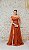 VESTIDO TERRACOTA OMBRO ÚNICO FENDA EM TULE - Imagem 4