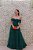 VESTIDO VERDE ESMERALDA TULE OMBRO A OMBRO FENDA - Imagem 5