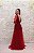 VESTIDO MARSALA BUSTO BORDADO MANGA FLARE SAIA EM TULE - Imagem 9