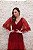 VESTIDO MARSALA BUSTO BORDADO MANGA FLARE SAIA EM TULE - Imagem 7