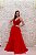 VESTIDO VERMELHO LIA RABELO BUSTO BORDADO EM TULE COM FENDA - Imagem 6