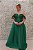 VESTIDO VERDE ESMERALDA DECOTE OMBRO A OMBRO BUSTO BORDADO - Imagem 6