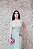 VESTIDO VERDE MINT DRAPEADO ARTE SACRA COM CORSELET DECOTE - Imagem 2