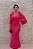 VESTIDO ROSA PINK CAPA PREGAS OMBRO ARTE SACRA - Imagem 4