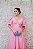 VESTIDO FÁTIMA SCOFIELD ROSA CHICLETE MANGUINHA SAIA TAFETÁ - Imagem 5