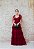 VESTIDO MARSALA TULE COM BUSTO CORSELET CAMADAS ALÇA LAÇO - Imagem 1