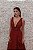 VESTIDO MARSALA DECOTE BORDADO E SAIA RENDA LATERAL EM TULE - Imagem 7