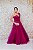 VESTIDO PINK FÚCSIA EM TULE ALÇA ÚNICA FOLHOS - Imagem 1