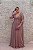 VESTIDO LAVANDA MAUVE BUSTO BORDADO EM RENDA MANGAS 3/4 - Imagem 5