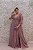 VESTIDO LAVANDA MAUVE BUSTO BORDADO EM RENDA MANGAS 3/4 - Imagem 2