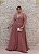 VESTIDO ROSE COM TULE BLUSADO BORDADO E MANGA CURTA - Imagem 3
