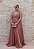 VESTIDO ROSE COM TULE BLUSADO BORDADO E MANGA CURTA - Imagem 4