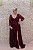 VESTIDO UVA ROXO BUSTO BORDADO SAIA FLUÍDA MANGAS COMPRIDAS - Imagem 7