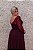 VESTIDO UVA ROXO BUSTO BORDADO SAIA FLUÍDA MANGAS COMPRIDAS - Imagem 2