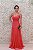 VESTIDO CORAL TULE COM DECOTE DRAPEADO E COSTA CORSELET - Imagem 7