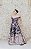 VESTIDO PRINCESA OMBRO A OMBRO ESTAMPA NUDE E PRETO MARMORIZADA - Imagem 5