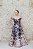 VESTIDO PRINCESA OMBRO A OMBRO ESTAMPA NUDE E PRETO MARMORIZADA - Imagem 1