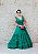 VESTIDO VERDE ESMERALDA ARTE SACRA TULE DRAPEADO - Imagem 1