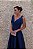 VESTIDO MIDI AZUL MARINHO LAÇO NAS ALÇAS - Imagem 6