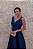VESTIDO MIDI AZUL MARINHO LAÇO NAS ALÇAS - Imagem 5