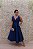 VESTIDO MIDI AZUL MARINHO LAÇO NAS ALÇAS - Imagem 2