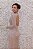 VESTIDO NUDE COM PRATA TODO BORDADO EM TULE MANGAS DECOTE - Imagem 8