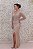 VESTIDO NUDE COM PRATA TODO BORDADO EM TULE MANGAS DECOTE - Imagem 4