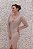 VESTIDO NUDE COM PRATA TODO BORDADO EM TULE MANGAS DECOTE - Imagem 7