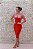 VESTIDO BANDAGE VERMELHO COM DETALHES ROSA LAÇO - Imagem 2