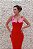 VESTIDO BANDAGE VERMELHO COM DETALHES ROSA LAÇO - Imagem 6