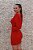 VESTIDO CRUTO VERMELHO MANGA BUFANTE - Imagem 2