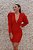 VESTIDO CRUTO VERMELHO MANGA BUFANTE - Imagem 5