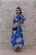 VESTIDO MIDI M RODARTE OMBRO UNICO AZUL COM FLORES BRANCAS - Imagem 3