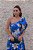 VESTIDO MIDI M RODARTE OMBRO UNICO AZUL COM FLORES BRANCAS - Imagem 4