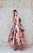 VESTIDO MIDI MARRO ROSÊ COM FLORES COLORIDAS - Imagem 3