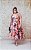 VESTIDO MIDI MARRO ROSÊ COM FLORES COLORIDAS - Imagem 1