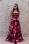 VESTIDO LONGO MARRO FUCSIA DECOTE RETO TOMARA QUE CAIA ESTAMPADO SEREIA - Imagem 1