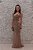 VESTIDO NUDE E DOURADO NY COM ABERTURAS LATERAIS - Imagem 1