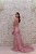 VESTIDO LONGO ROSA BEBÊ COM FENDA TODO BORDADO - Imagem 3
