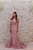 VESTIDO LONGO ROSA BEBÊ COM FENDA TODO BORDADO - Imagem 4