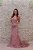 VESTIDO LONGO ROSA BEBÊ COM FENDA TODO BORDADO - Imagem 8
