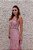 VESTIDO LONGO ROSA BEBÊ COM FENDA TODO BORDADO - Imagem 6