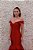 VESTIDO LONGO OMBRO A OMBRO MARSALA SEREIA COM SAIA EM CAMADAS - Imagem 5