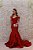 VESTIDO LONGO OMBRO A OMBRO MARSALA SEREIA COM SAIA EM CAMADAS - Imagem 2