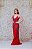 VESTIDO LONGO NY VERMELHO COM DETALHES BORDADO EM CHUMBO - Imagem 1