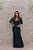 VESTIDO LONGO NY VERDE MUSGO BORDADO E DETALHE DE CAPA - Imagem 1