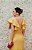 VESTIDO LONGO EM PAETÊ AMARELO FÁTIMA SCOFIELD MANGA BABADOS E FENDA - Imagem 4