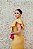VESTIDO LONGO EM PAETÊ AMARELO FÁTIMA SCOFIELD MANGA BABADOS E FENDA - Imagem 5