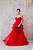 VESTIDO LONGO VERMELHO EM TULE TOMARA QUE CAIA BUSTO ESTRUTURADO E SAIA E CAMADAS - Imagem 1